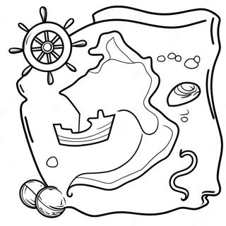 Treasure Map Coloring Page 14619-11806