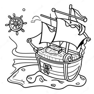 Pirate Treasure Map Coloring Page 14620-11810