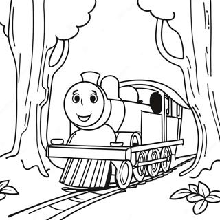 Choo Choo Charles In A Spooky Forest Coloring Page 14700-11873