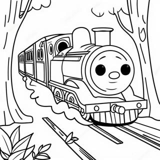 Choo Choo Charles In A Spooky Forest Coloring Page 14700-11875