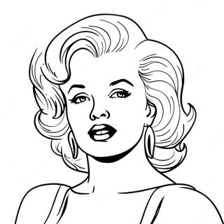 Marilyn Monroe Classic Portrait Coloring Page 14879-12010
