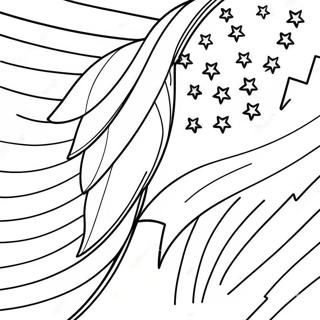 Colorful American Flag Coloring Page 1512-1253