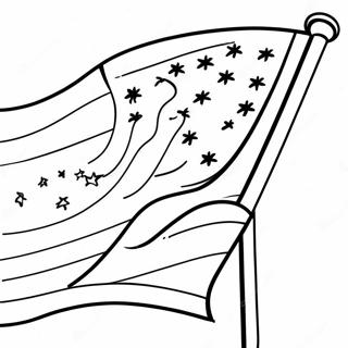 Colorful American Flag Coloring Page 1512-1254