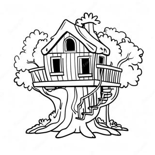 Tree House Coloring Page 15909-12833