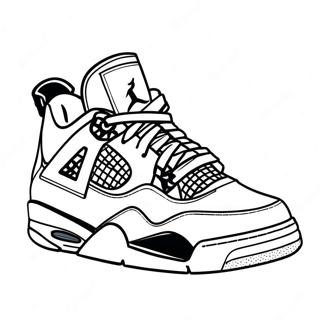 Jordan 4 Sneaker Coloring Pages