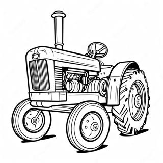 Vintage Case Tractor Coloring Page 16920-13638