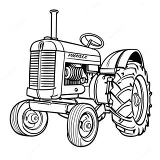 Vintage Case Tractor Coloring Page 16920-13639