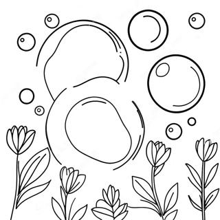 Colorful Bubbles In A Garden Coloring Page 17390-14016