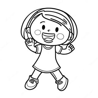 Lisa Dancing With A Microphone Coloring Page 1772-1463