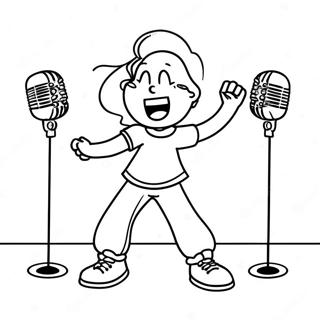 Lisa Dancing With A Microphone Coloring Page 1772-1464