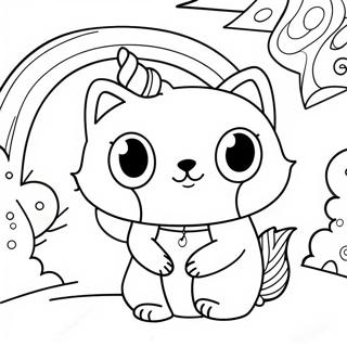 Purple Rainbow Friends Coloring Page 17799-14342