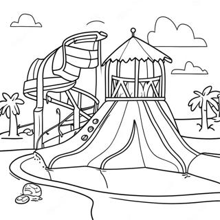 Water Park Coloring Page 18039-14533
