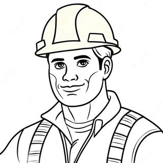 Construction Worker In Safety Gear Coloring Page 18359-14788