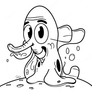 Squidward Coloring Pages