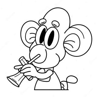 Squidward Playing Clarinet Coloring Page 1842-1527