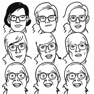 Colorful Andy Warhol Pop Art Coloring Page 18610-14990