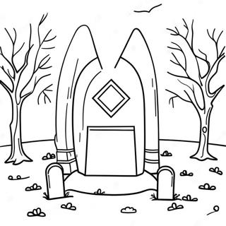 Graveyard Scene Coloring Page 18891-15206