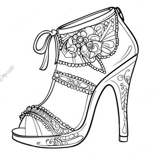 High Heel Fashionista Coloring Page 19031-15324