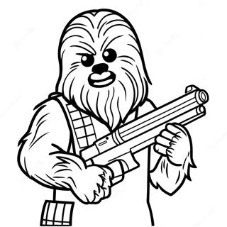 Chewbacca Holding A Blaster Coloring Page 19092-15369