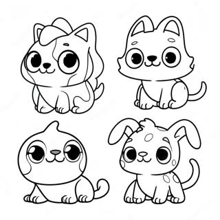 Cute Pet Simulator X Characters Coloring Page 19402-15622