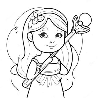 Elena With Magical Scepter Coloring Page 1942-1599