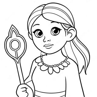 Elena With Magical Scepter Coloring Page 1942-1600