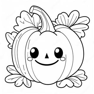 Cute Pumpkin With A Smile Coloring Page 19532-15723