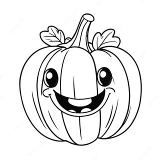 Cute Pumpkin With A Smile Coloring Page 19532-15724