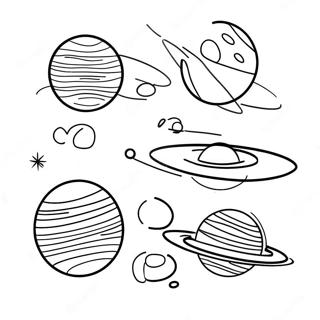 Colorful Planets In The Solar System Coloring Page 1962-1614