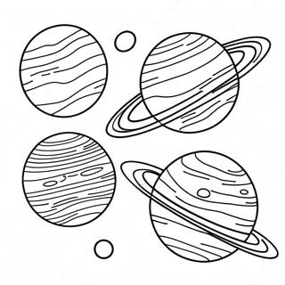 Colorful Planets In The Solar System Coloring Page 1962-1616