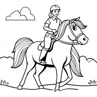 Girl Horse Riding Coloring Page 19631-15802