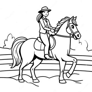 Girl Horse Riding Coloring Page 19631-15804