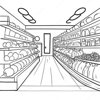 Grocery Store Coloring Page 19851-15977