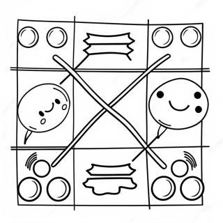 Tic Tac Toe Game Board Coloring Page 20191-16245