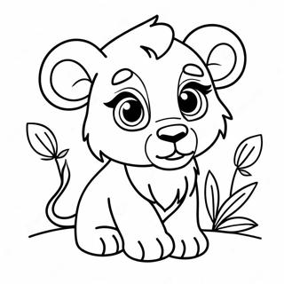 Cute Baby Lion Coloring Page 20531-16517