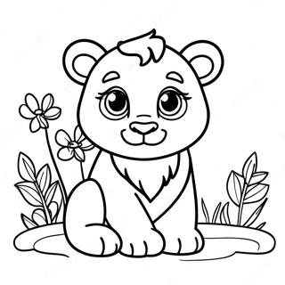 Cute Baby Lion Coloring Page 20531-16518