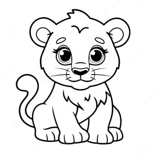 Cute Baby Lion Coloring Page 20531-16520