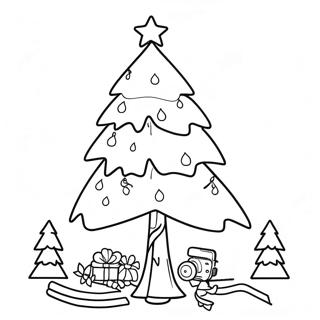 Star Wars Christmas Tree With Lightsaber Coloring Page 20881-16797