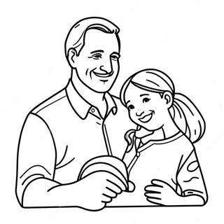 Dad And Daughter Coloring Page 21731-17471