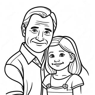 Dad And Daughter Coloring Page 21731-17472