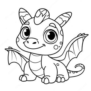 Cute Baby Dragon With Big Eyes Coloring Page 21842-17562