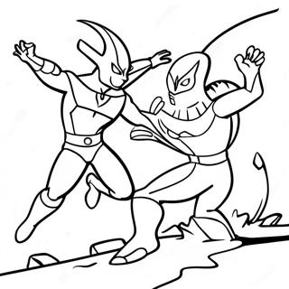 Ultraman Fighting Alien Monster Coloring Page 21852-17578