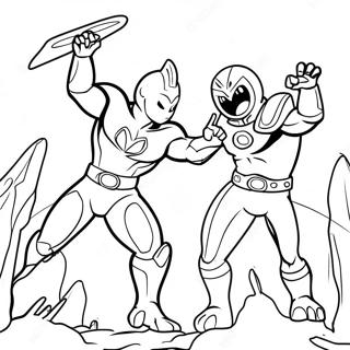 Ultraman Fighting Alien Monster Coloring Page 21852-17580