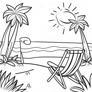 Beach Summer Coloring Pages