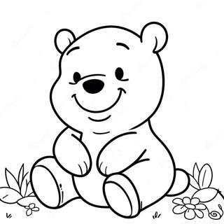 Winnie The Pooh With A Big Smile Coloring Page 22622-18179