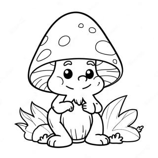 Mushroom Gnome Coloring Page 22951-18435