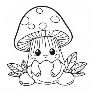 Whimsical Mushroom Gnome Coloring Page 22952-18442