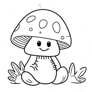 Whimsical Mushroom Gnome Coloring Page 22952-18444