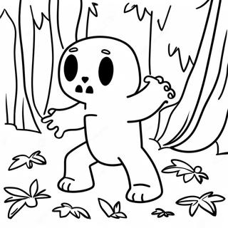 Creeper In A Forest Coloring Page 22-17