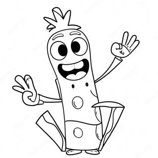 Funny Forky In A Crafty Pose Coloring Page 24182-19422